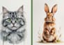 create custom whimsical animal portraits